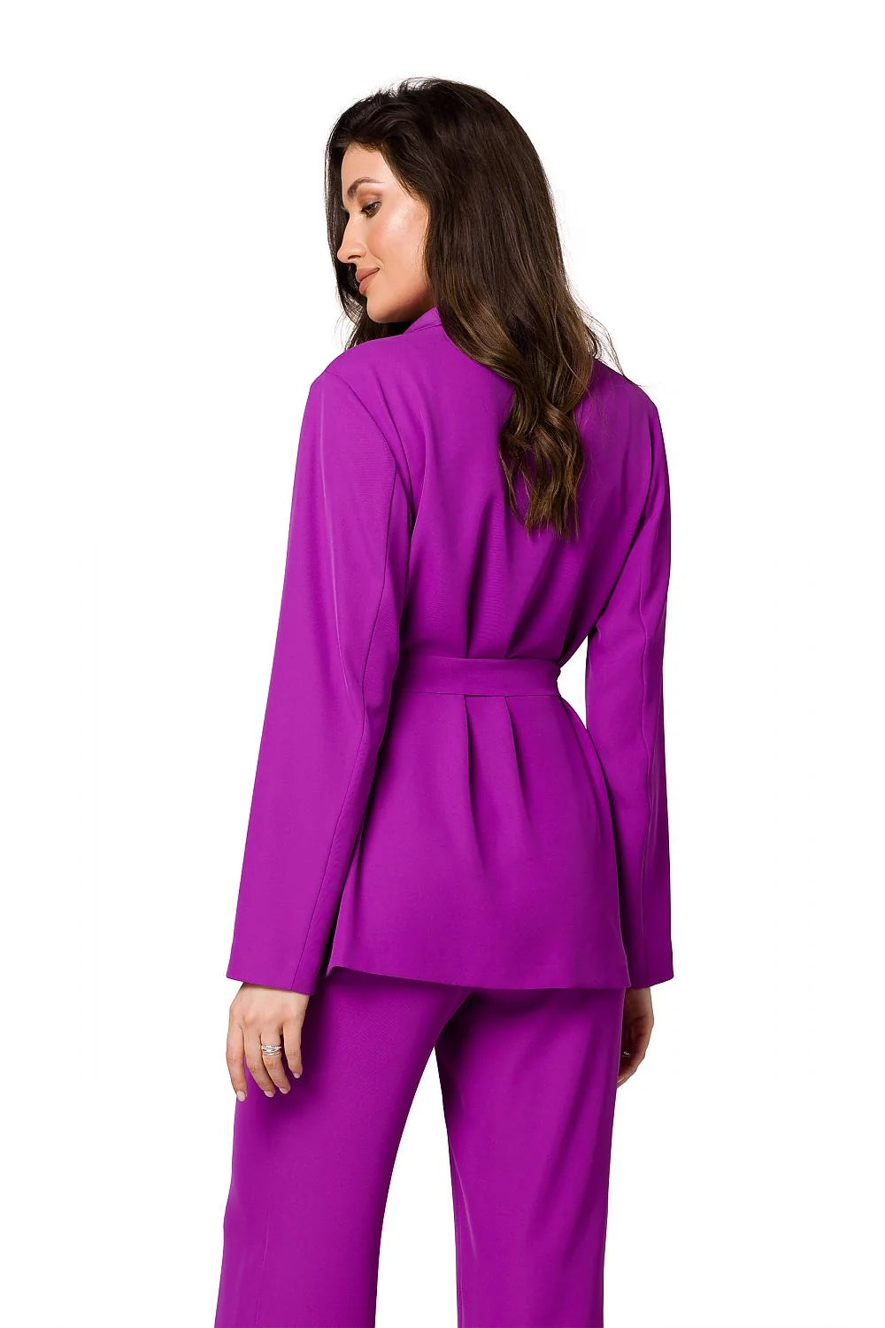 Veste longue femme style non conventionnel couleurs vives féminine tissu fluide ceinture ajustable taille personnalisée Makover
