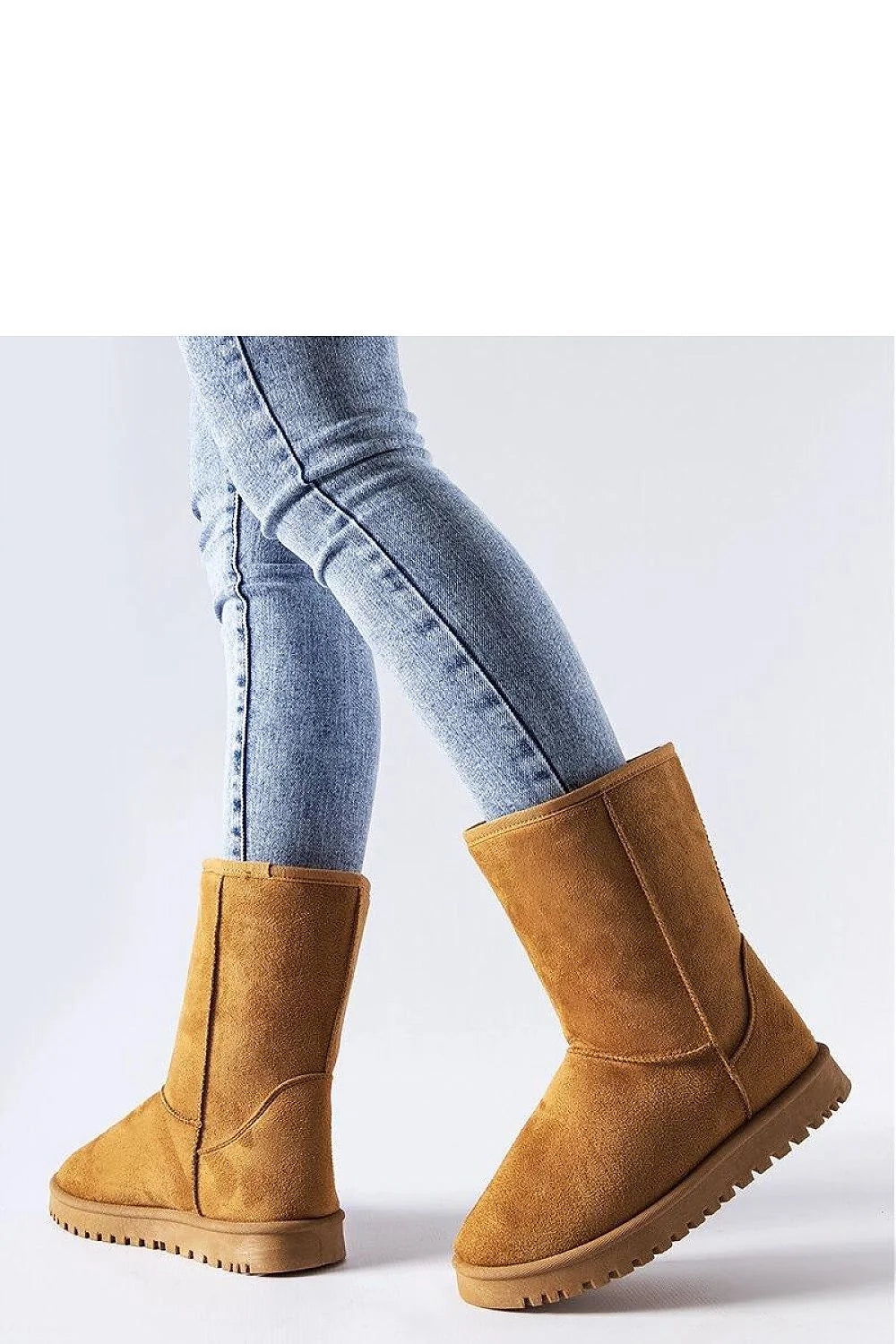 Bottes femmes cuir suédé marron camel style décontracté confort hiver semelle crantée adhérence optimale