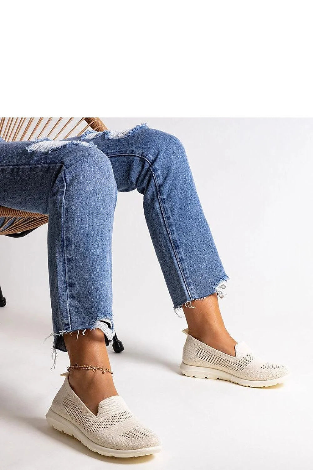Baskets Solea pour femmes, mocassins maille perforée beige, confortable, style décontracté, semelle caoutchouc, respirabilité optimale, idéales quotidien, collection été