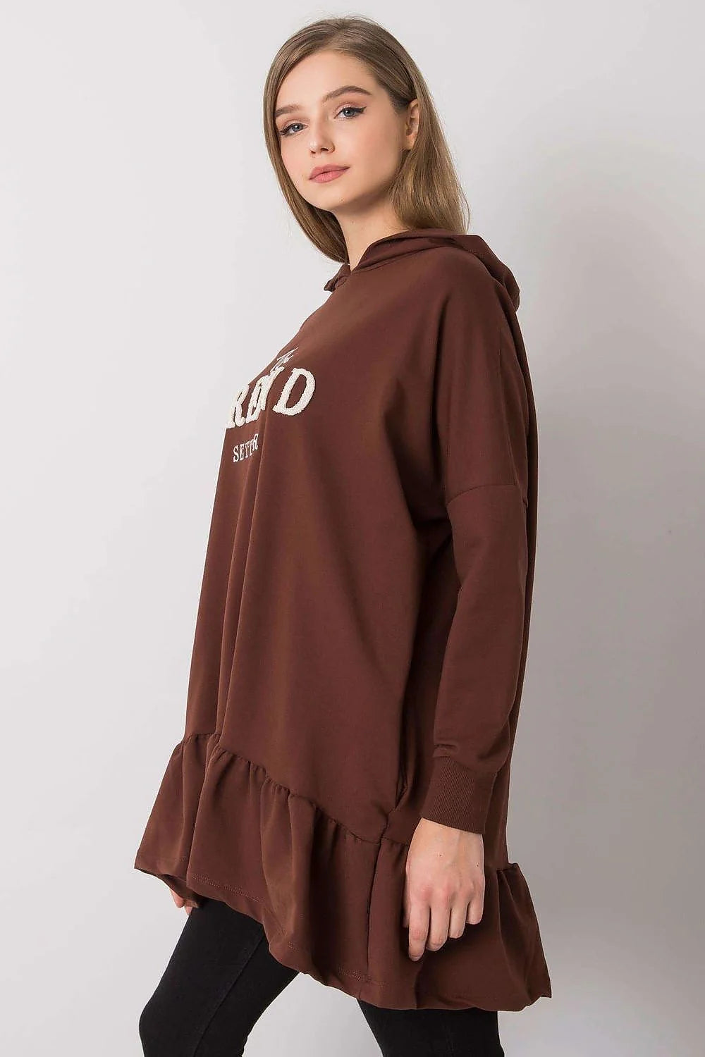 Sweat à capuche oversize coton blanc confortable tendance manches longues pour style décontracté féminin chic