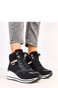 bottes neige femme sportives cuir suédé écologique doublure fourrure synthétique laçage crochets métallisés talon 6cm compensé semelle crantée plateforme blanche