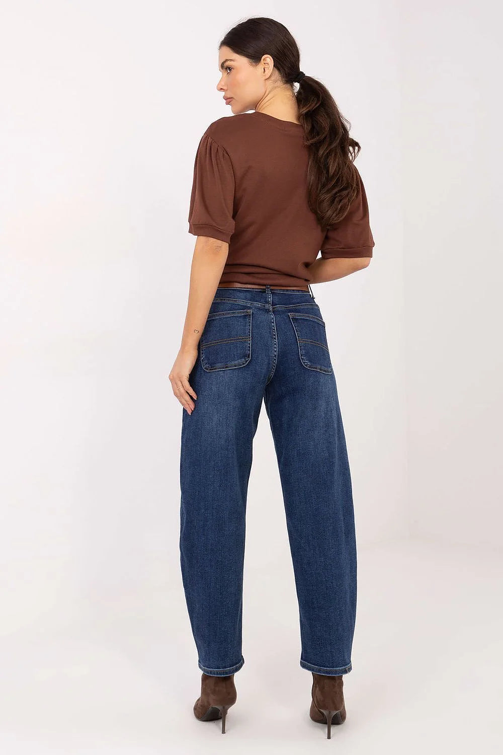 jean femme taille haute fuselé stretch confortable quotidien coton extensible polyester poches avant arrière fermeture éclair