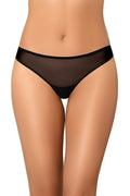 Culotte tanga sexy maille noire femmes douce maintien confort