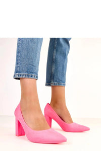 escarpins femme rose fuchsia suédine cuir écologique bout pointu talon bloc stable maintien confortable intemporel bureau soirée slipon fermé élégant