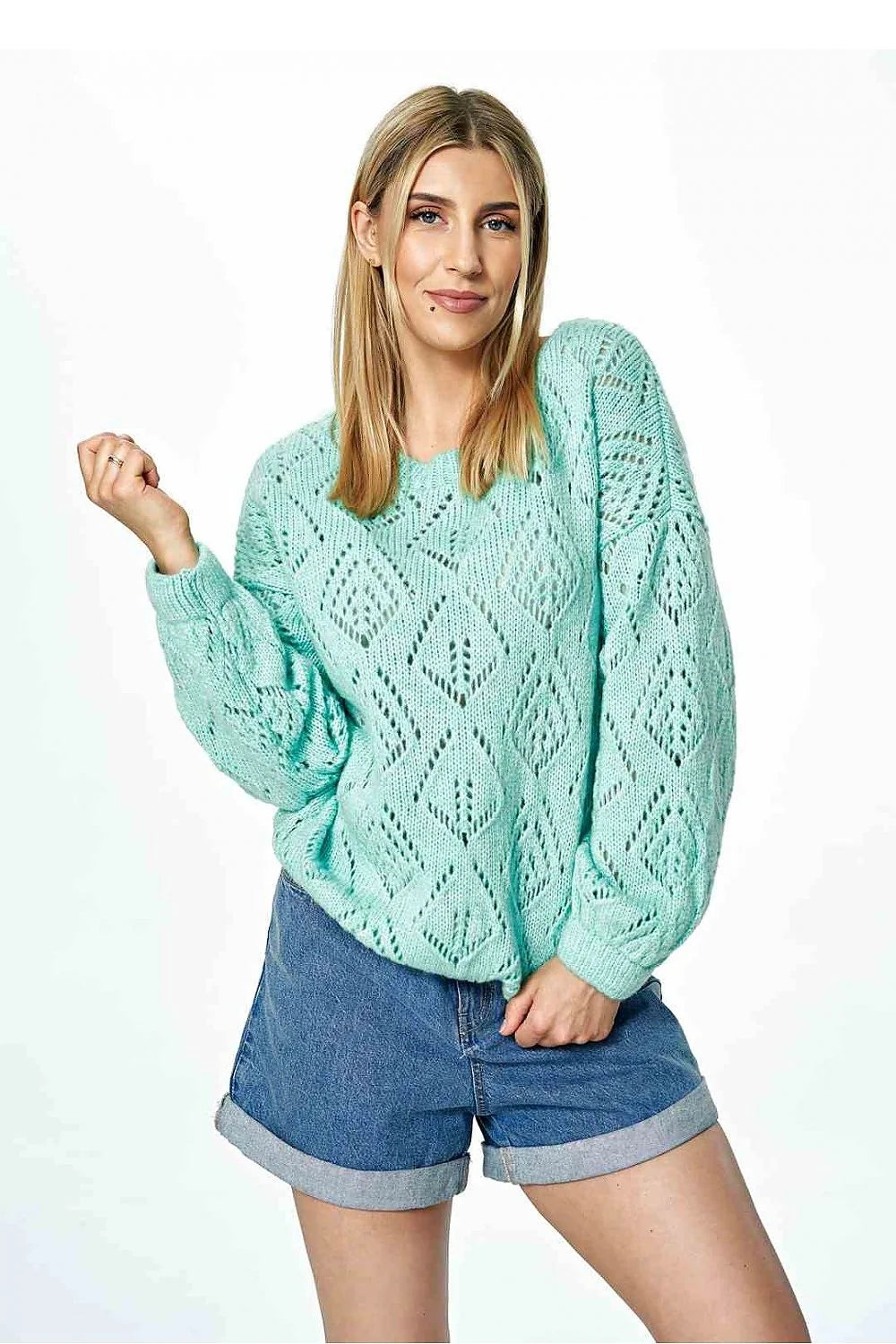 Pull pour femme design moderne ajouré manches longues matière douce style intemporel confort et élégance Chandail Figl