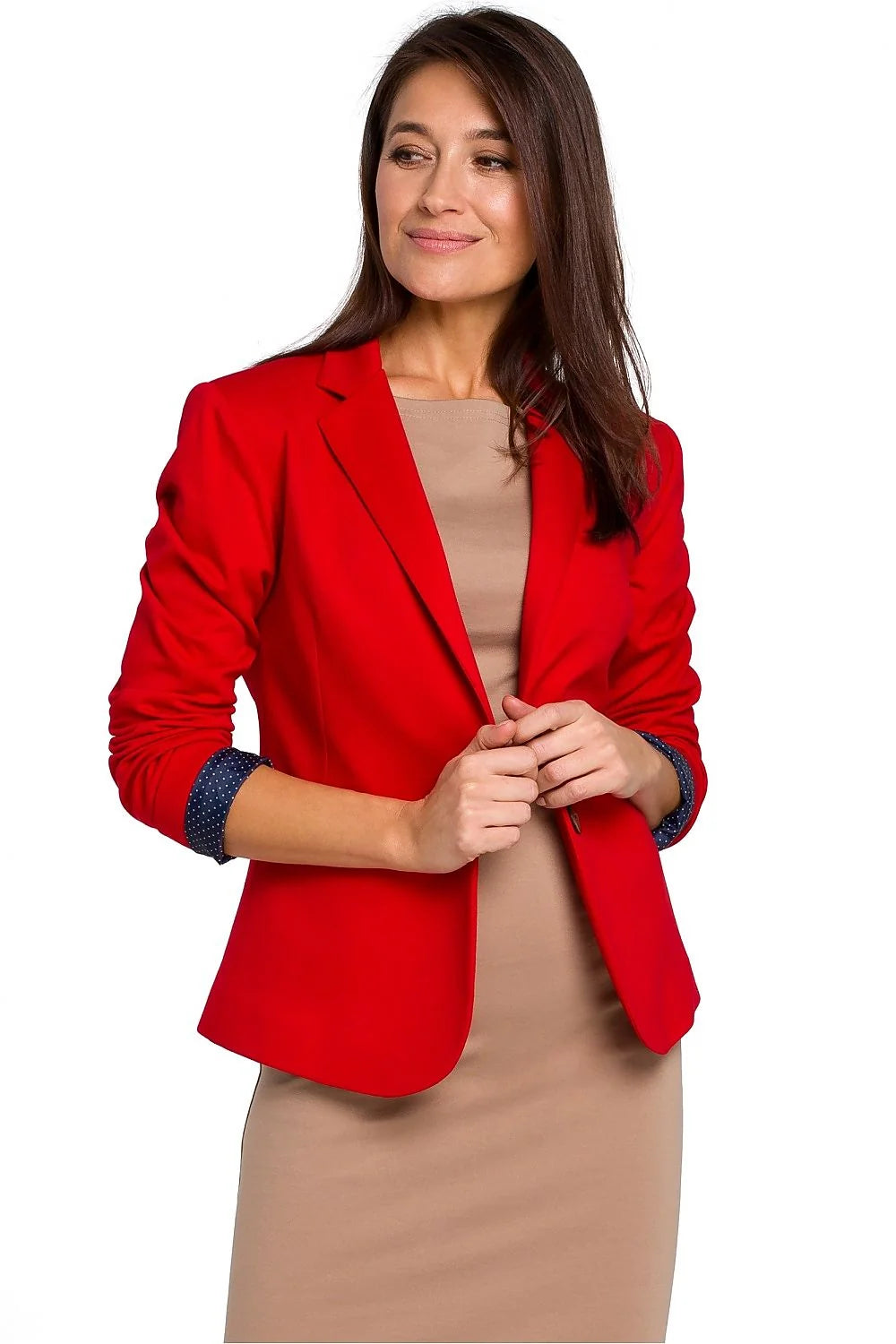 Blazer femme Stylove maille douce cintre pois polyvalent élégant taille ajustable Polyester Coton professionnel occasion