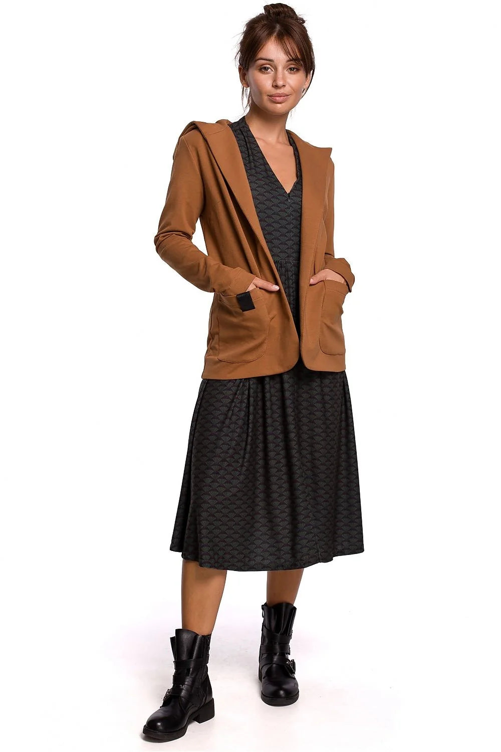 Blazer femme Be Wear design moderne coton élasthanne capuche poches larges tailles XS-XXL style casual élégant