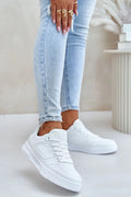 Chaussures de sport pour femmes Big Star en cuir écologique, style intemporel, confort maximal, baskets blanches, HI POLLY SYSTEM recyclé