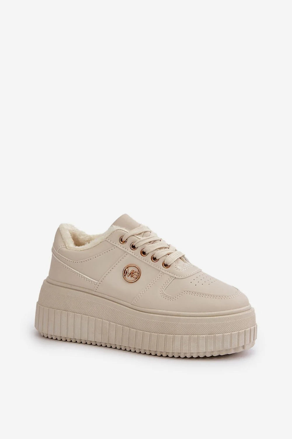 Chaussures de sport Step in style pour femmes design moderne élégant plateforme épaisse similicuir fourrure doublure semelle caoutchouc résistante