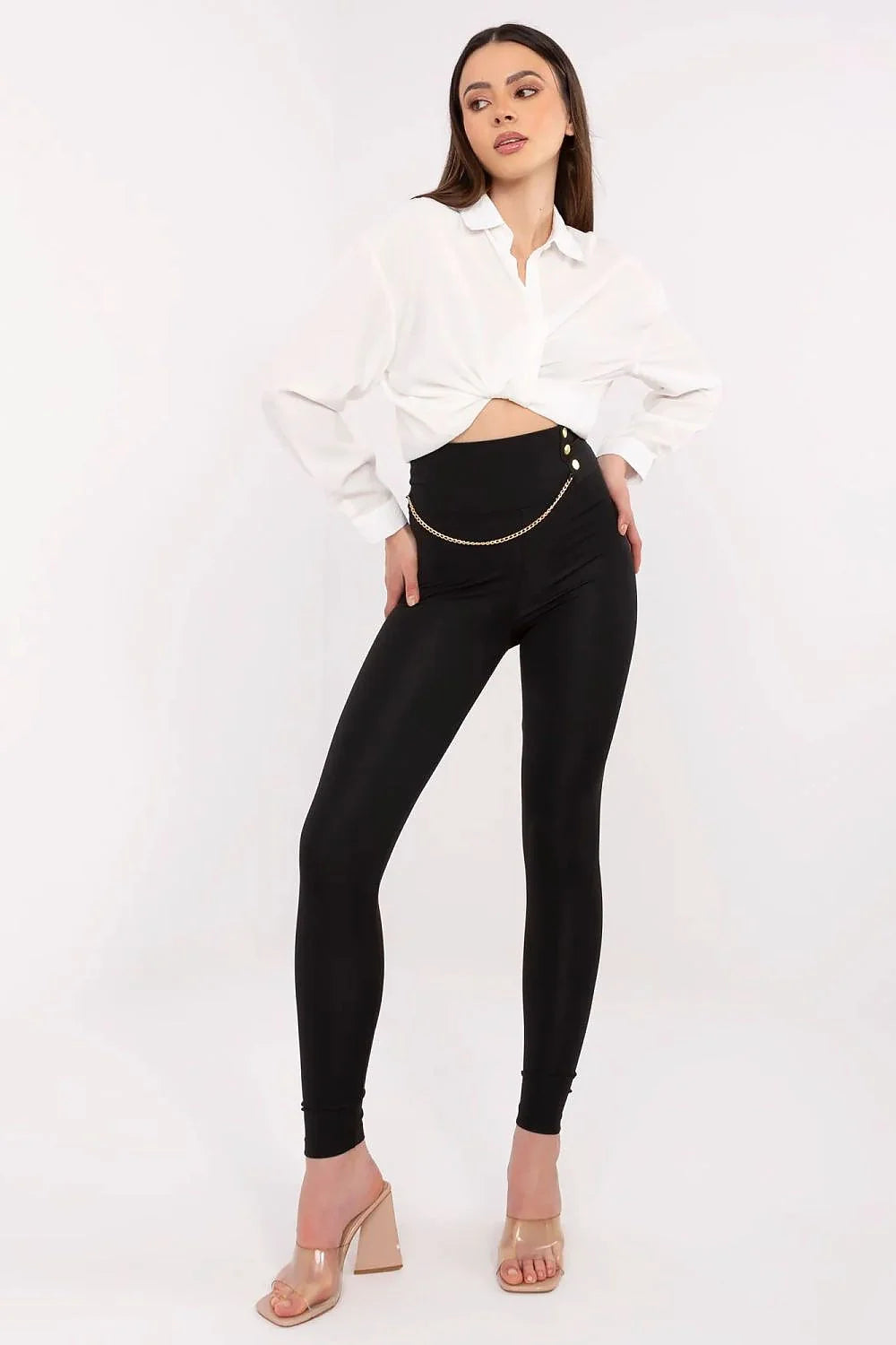 Legging longues Factory Price élégant mélange polyester élasthanne taille haute coupe ajustée style moderne femme