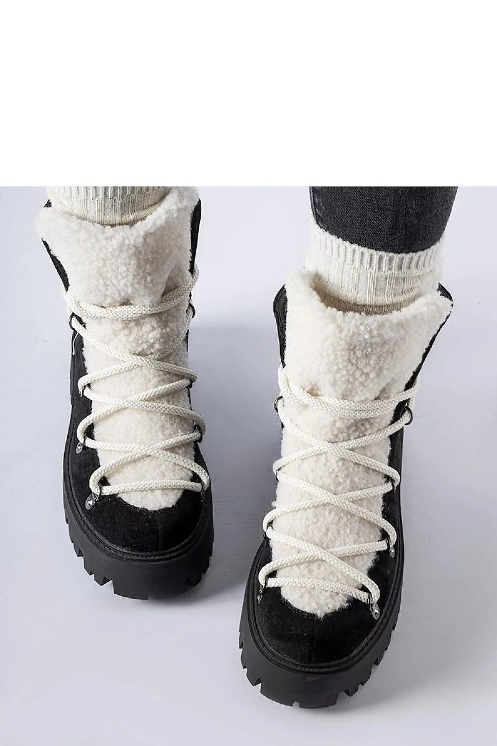 Bottes Solea femmes design moderne hiver bottines cuir suède fourrure synthétique blanche semelle caoutchouc waterproof