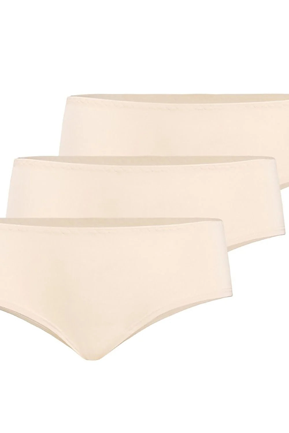 Ensemble de culottes Teyli beige clair 3 pièces coupe simple matériau doux lingerie féminine confort quotidien