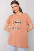T-shirt femme AMOUR IS FRENCH coton relâché design moderne coupe ample manches courtes