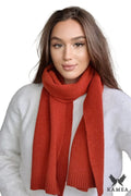 Châle Kamea en laine douce élégant style intemporel couleur saumon pour femmes automne hiver