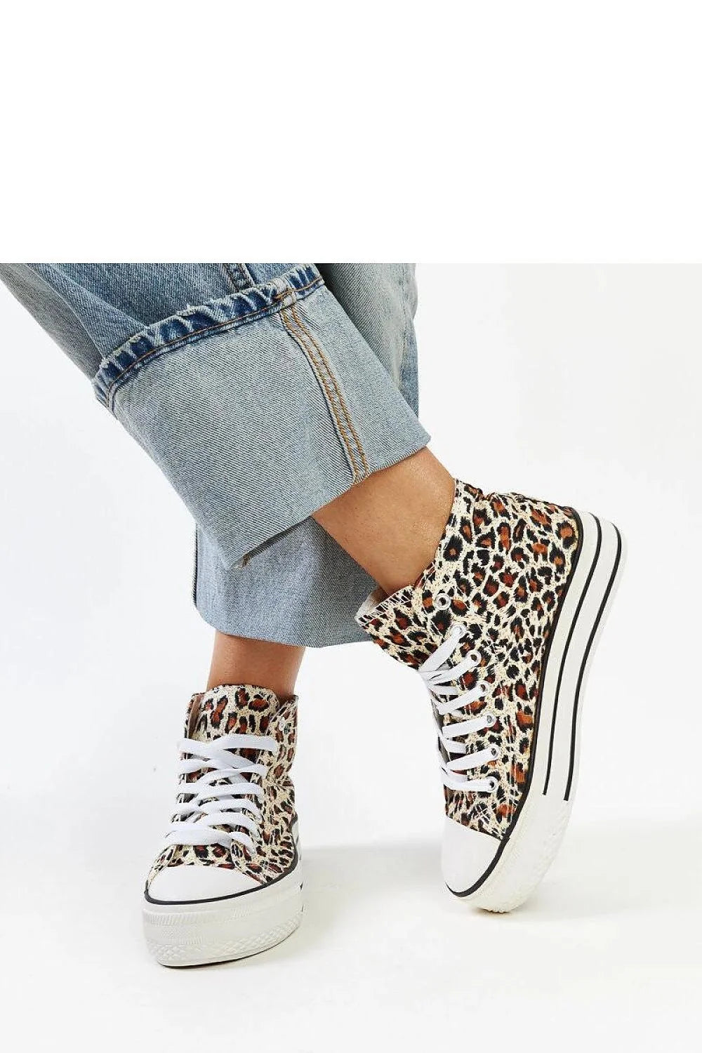 Baskets Solea Hautes à Imprimé Léopard pour Femme, Style Moderne, Coupe Montante, Semelle Épaisse, Comfort et Durabilité, idéales pour Look Casual ou Streetwear