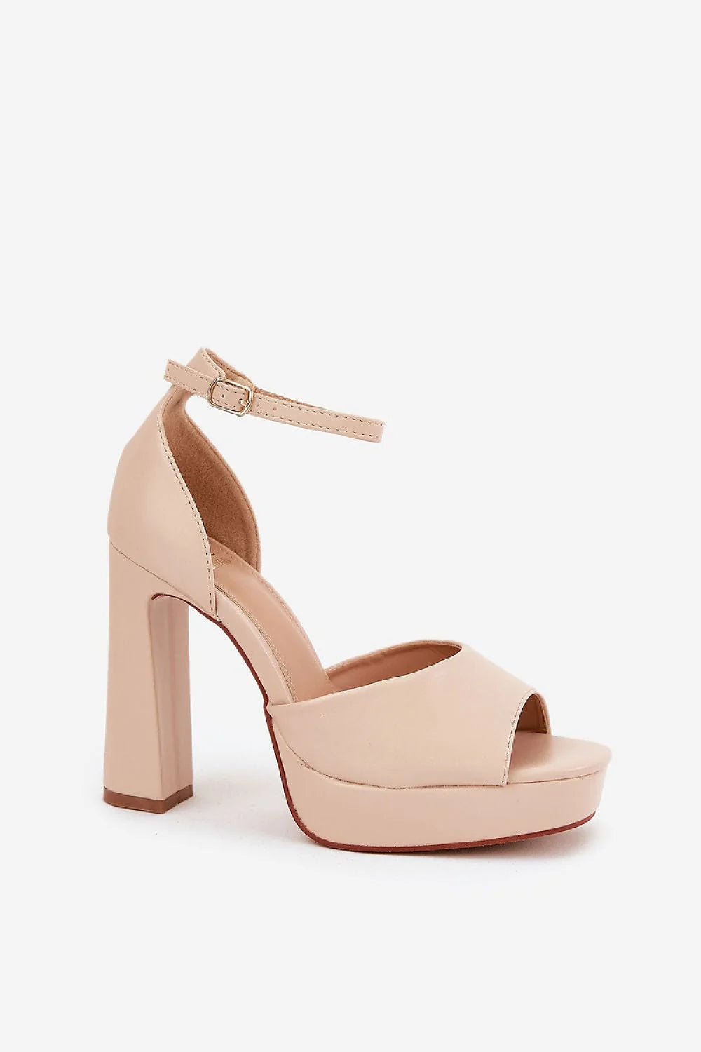 Sandales à plateforme talon haut nude beige femmes style moderne confortable