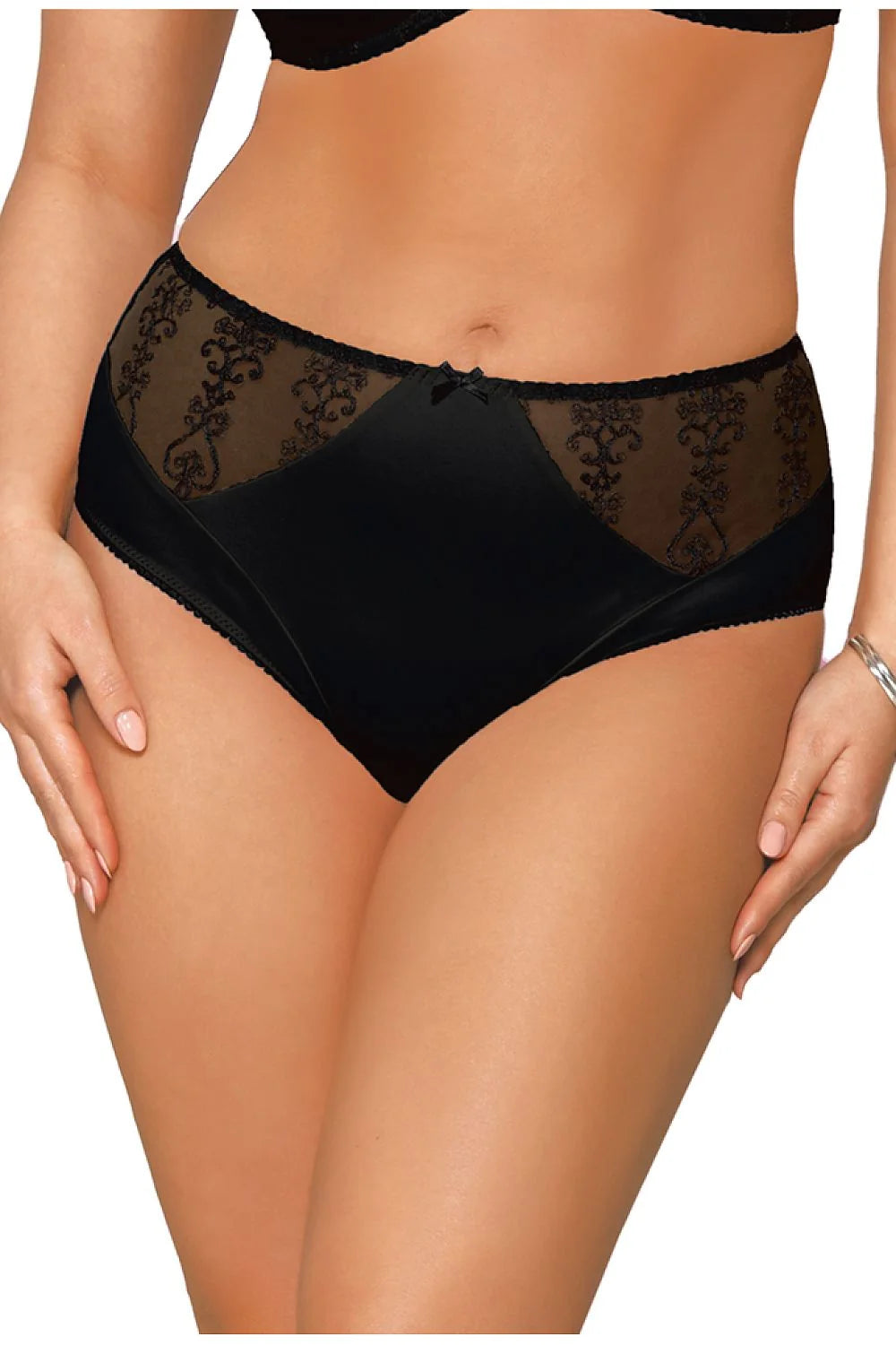 Culottes taille haute satin dentelle florale noire élégantes confortables pour femmes modernes et chics