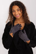 Gants élégants pour femmes doux et chauds design intemporel suédé poignets nœuds index brodé fleur hiver