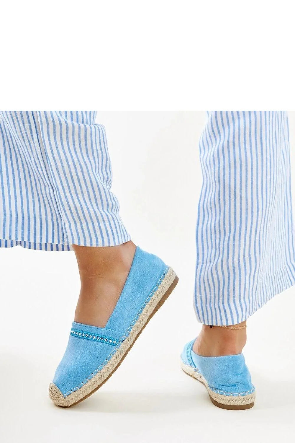 Espadrille Solea bleu ciel en toile corde tressée slip-on confortable été femme