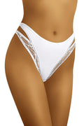 Culotte microfibre dentelle blanche échancrée élégante confortable moderne mariée séduction lingerie féminine tendance chic