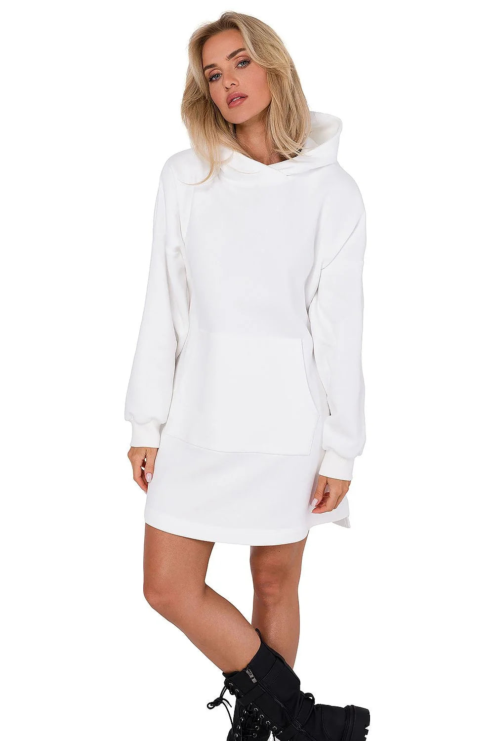 Robe pull femme longues capuche coton polyester confort style casual frais élégance été automne
