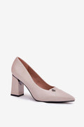 Escarpins talon large Step in style Vinceza cuir écologique bout pointu confort élégance femmes robes jupes occasionnels