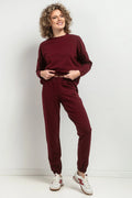 Pantalon survêtement Tessita femme en coton 70% polyester 30% coupe ample élastique tailles S M L XL