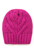 Bonnet Art of Polo pour femmes, rose fuchsia, tricot épais, acrylonitrile 75%, laine 10%, coupe ajustée, isolation efficace, finitions côtelées, style élégant, mode hiver