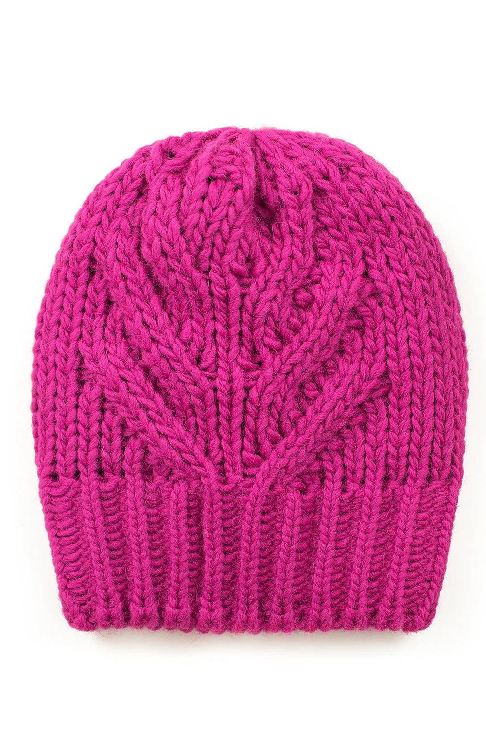 Bonnet Art of Polo pour femmes, rose fuchsia, tricot épais, acrylonitrile 75%, laine 10%, coupe ajustée, isolation efficace, finitions côtelées, style élégant, mode hiver