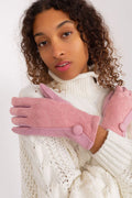 Gants élégants pour femmes en suédine motif géométrique pull maille torsadée crème