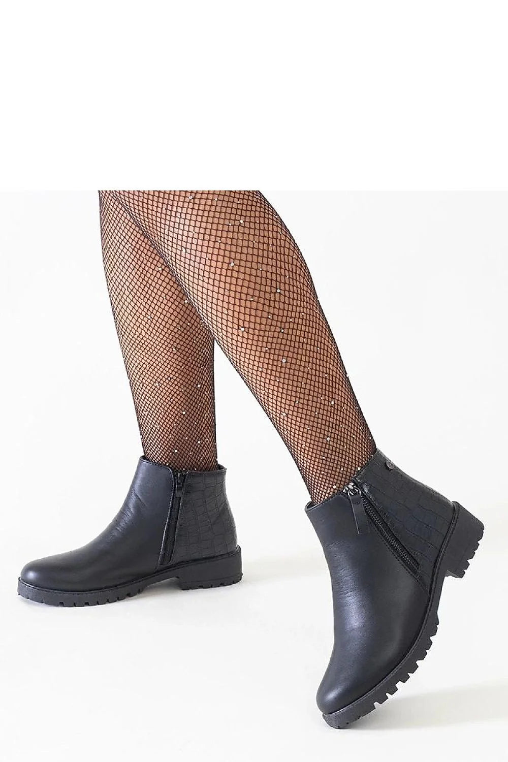Bottines élégantes pour femmes en cuir synthétique effet crocodile noir talon confortable Chelsea boots occasionnels