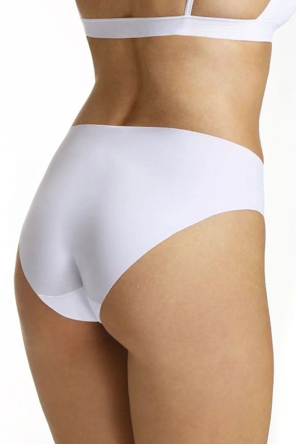 culotte femme bikini blanche sans coutures laser découpées microfibre extensible elasthanne polyamide taillebasse échancrée maintien confortable discret invisible lisse quotidien