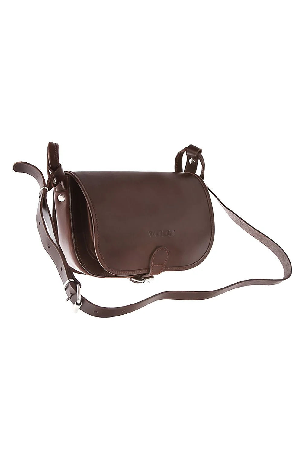 Sac bandoulière cuir marron foncé élégant intemporel durable boucle réglable femmes tendance accessoire mode