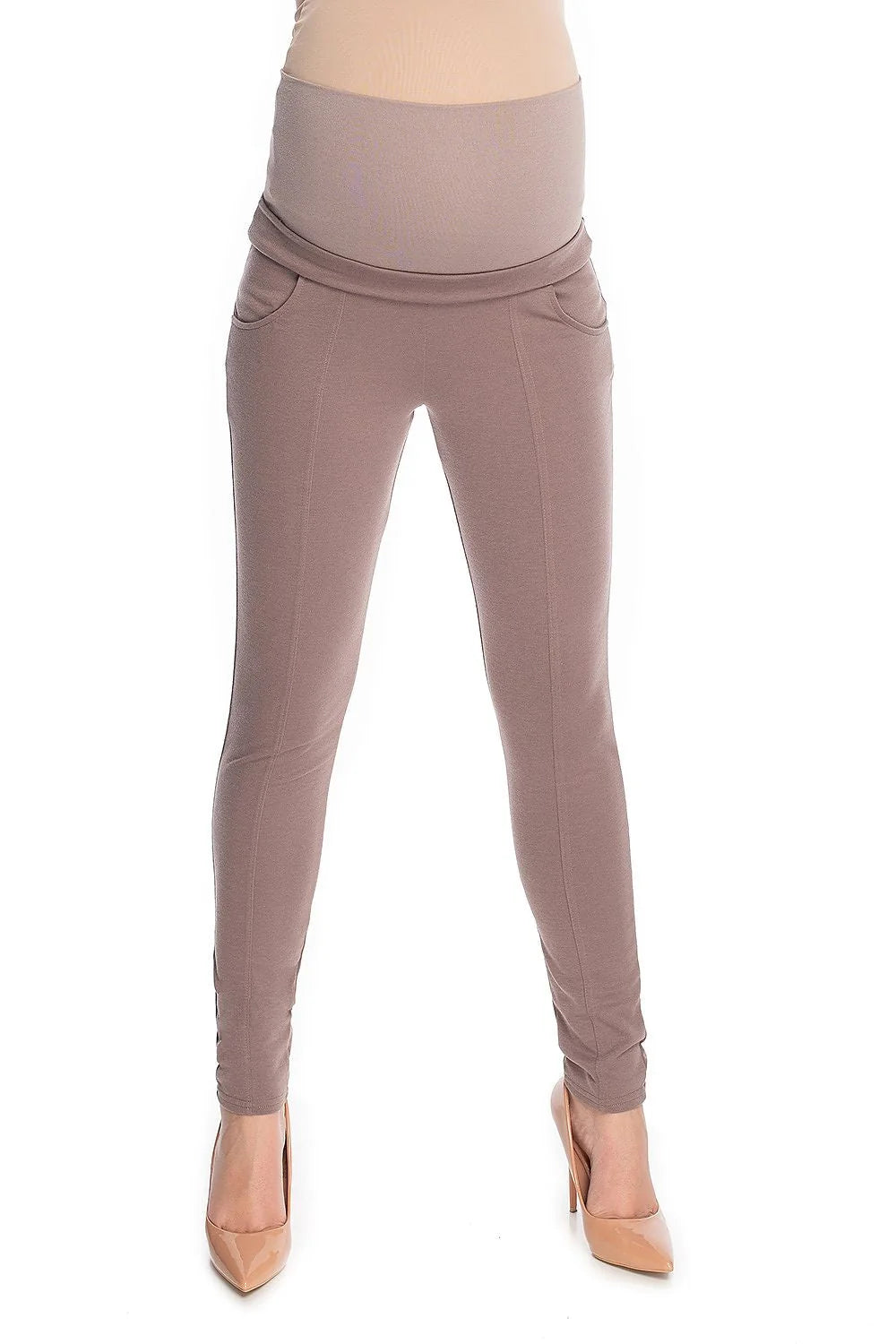 Pantalon de maternité noir extensible skinny confortable pour grossesse élégante et quotidienne femme moderne