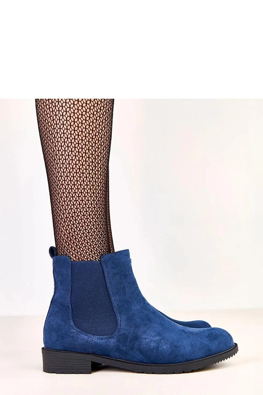 bottines chelsea daim suédé cobalt écologiques cuir cheville tige125mm talon35mm bout rond élastiques latéraux zip intérieur semelle antidérapante doublure chaude