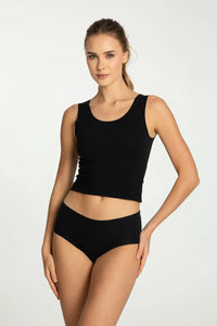 culotte taille haute microfibre lisse douce toucher sans coutures bords coupés laser invisible vêtements sculptante côtés couvrants coton doublure hygiénique
