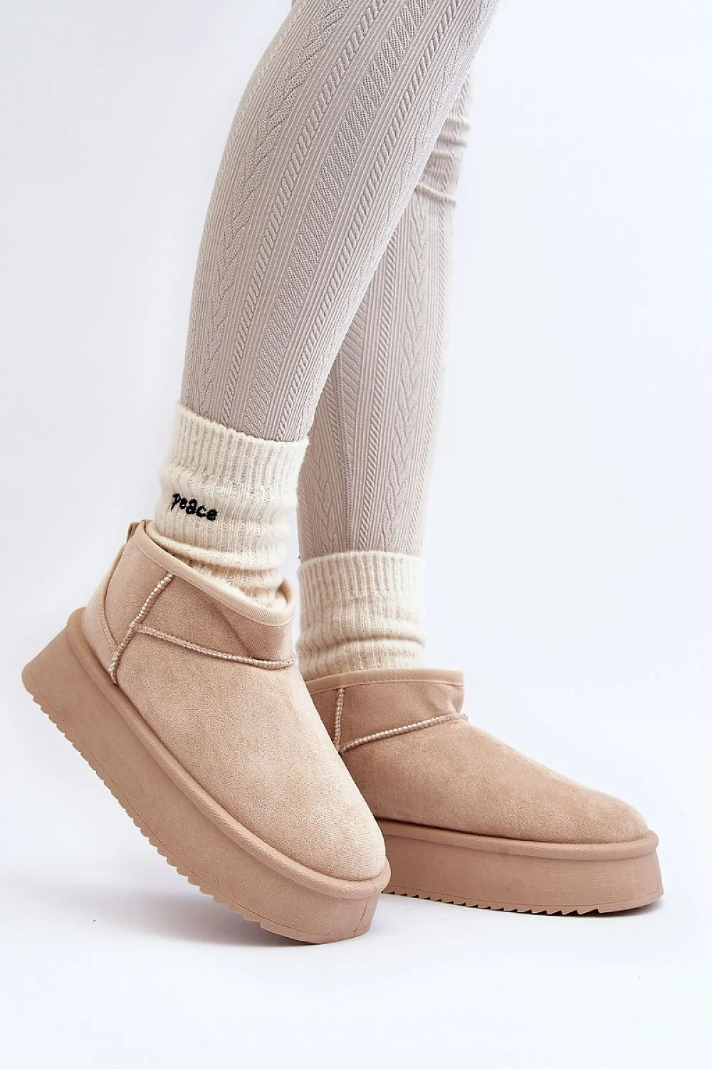 Bottes de neige Step in style plates coupe basse éco-suède fourrure chaussures mode femmes confortables