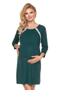 Robe de maternité jersey élégante et confortable avec boutons-pression pour futures mamans modernes et stylées