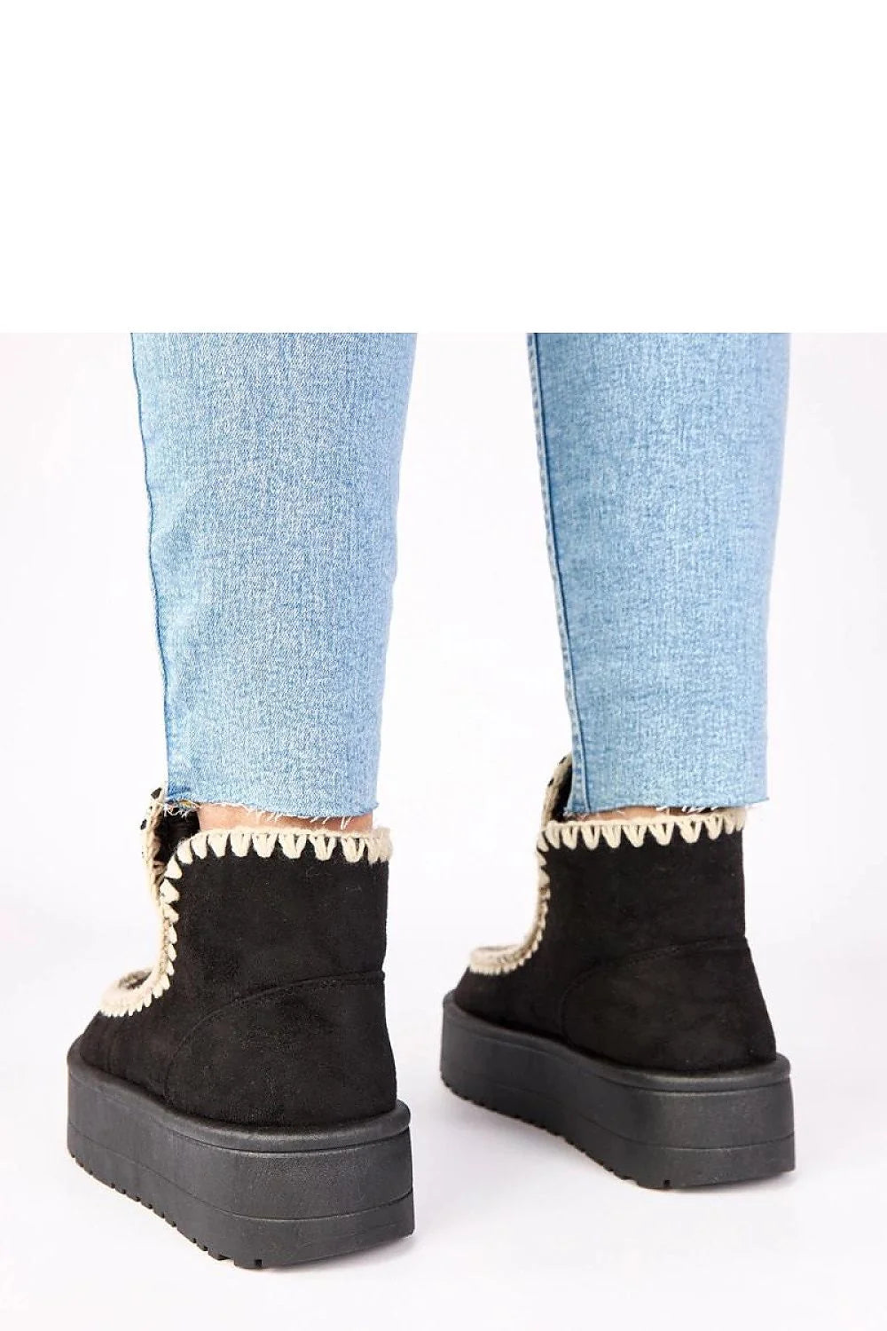 bottes neige plateforme broderie décorative glissées élégantes confortables simili cuir suédé montantes bout rond doublure fourrure apparente semelle crantée antidérapante