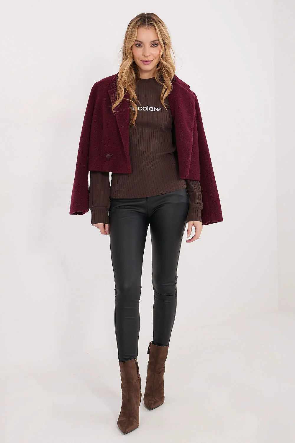 chemisier femme décontracté rayures larges broderie poitrine coton élasthanne doux extensible manches longues bouffantes poignets resserrés col rond enfilable