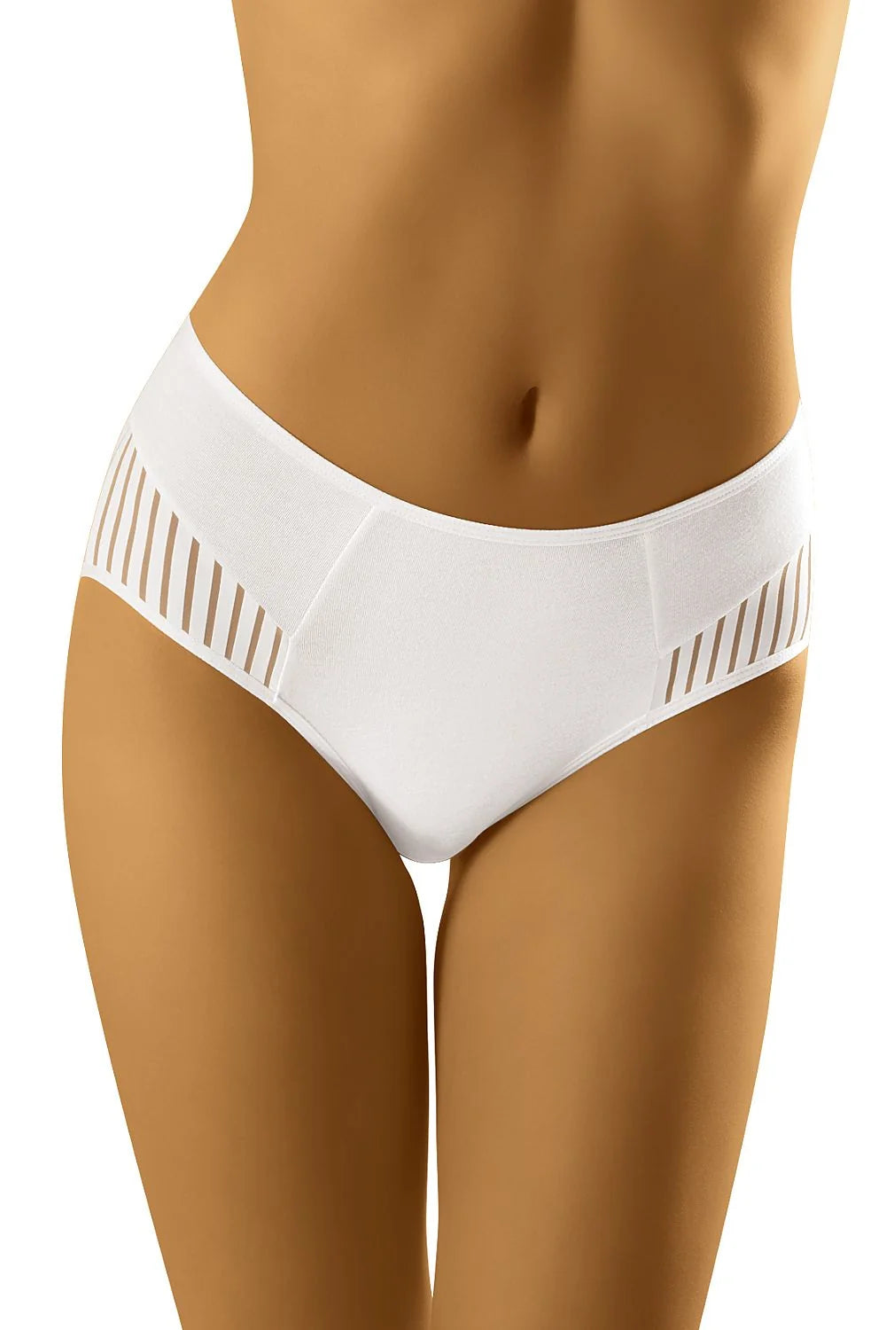 Culottes en microfibre noir modernes élégantes avec empiècements transparents rayés pour confort féminin quotidien