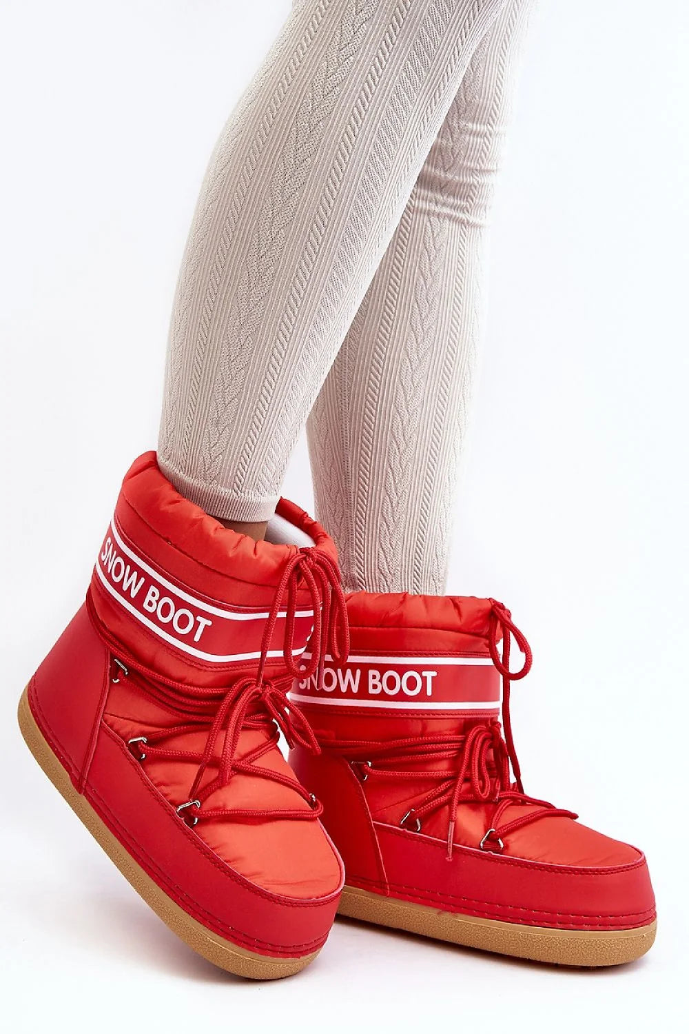 Bottes de neige pour femme Step in style, style moderne, couleur rouge vif, semelle antidérapante, confort maximal, parfait pour l'hiver