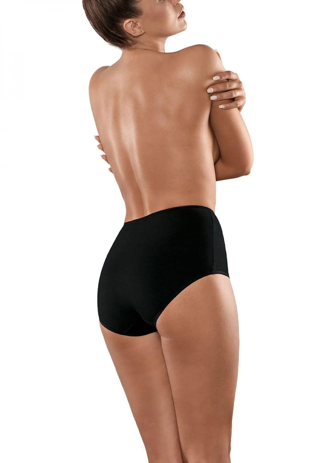 Culotte taille haute coton noir confort quotidien soutien parfait lingerie femme élégance intemporelle