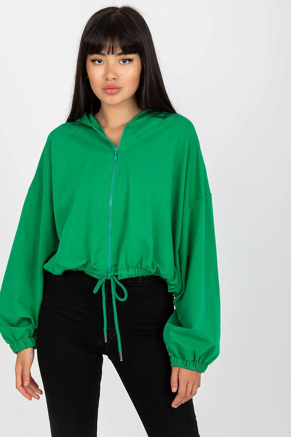 Veste moderne pour femme style casual-chic couleur fuchsia veste oversize manches longues élastiques polyester