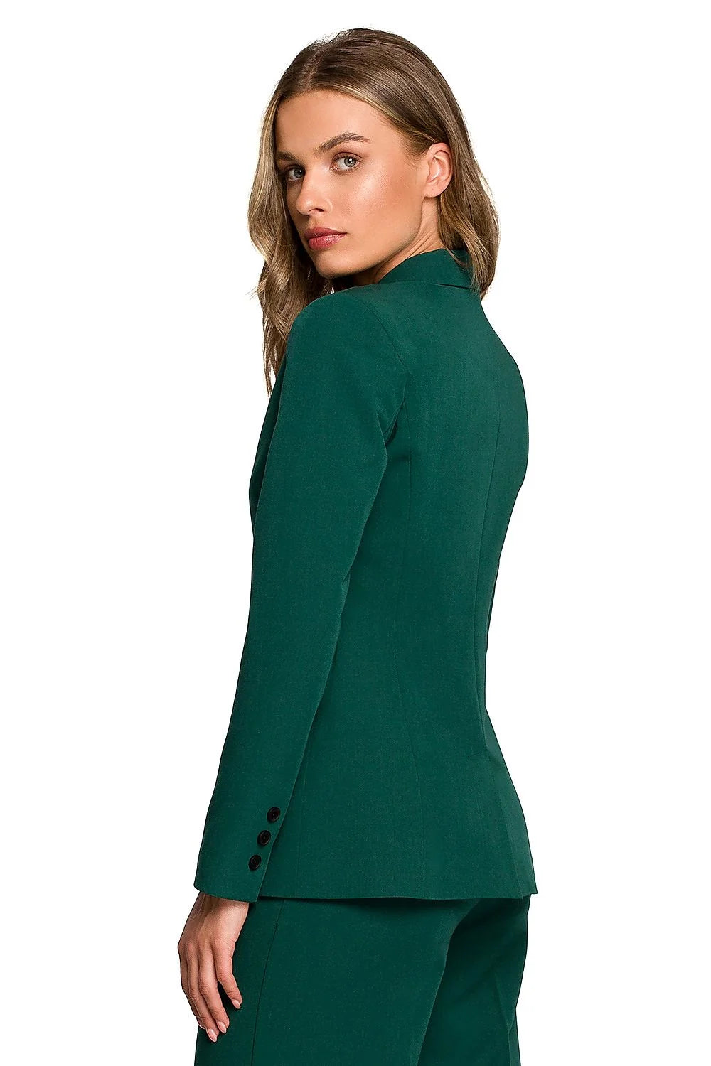 Blazer femme Stylove vert émeraude classique élégant veste ajustée doublée élasthanne polyester viscose taille L M S XL XXL
