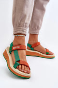 Sandales plateforme style casual sportif femmes lanières tissu synthétique semelle mousse BIG STAR fermeture scratch confortable été 2023