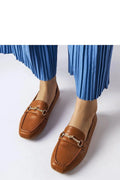 mocassins Solea femme cuir marron premium mors métallique doré bout carré coutures apparentes semelle intérieure doublée confort casual chic slipon