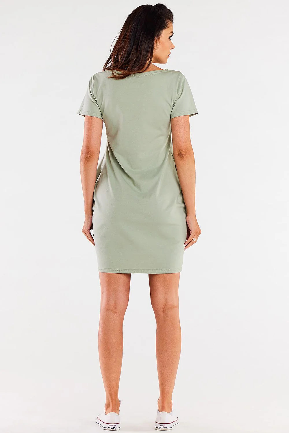 Robe de jour Infinite You mini manches courtes coupe bombardier coton lycra vert pastel Pologne