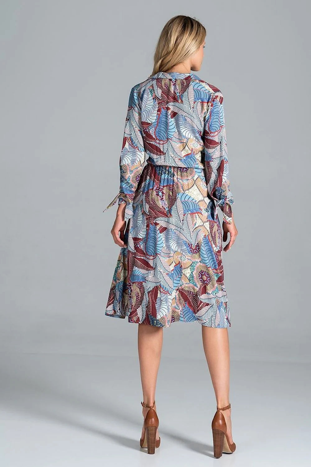 Robe chemise viscose décontractée à carreaux manches longues ceinture ajustable élégante pour femme automne
