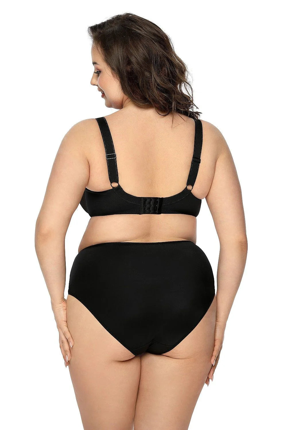Culotte de mode noire taille haute tulle transparent bow détails féminins élasthanne polyamide lingerie femme
